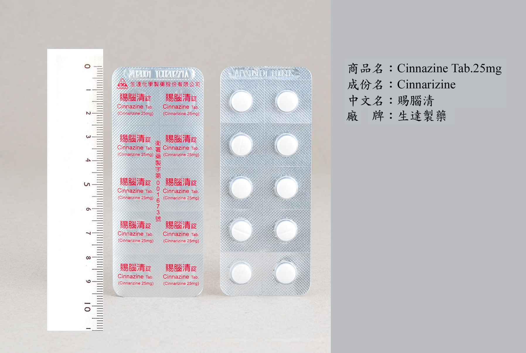 Cinnarizine 相關藥品一覽 藥要看